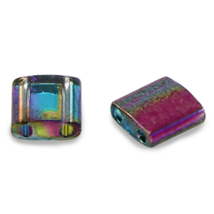 Miyuki Perlen 5x5mm tila Czech coating magic blue TL-4572