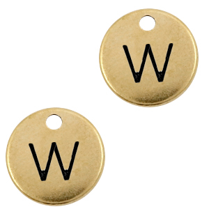 Anh&auml;nger Metall DQ Buchstabe W Antik bronze (Nickelfrei)