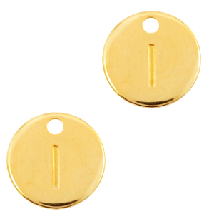 Anh&auml;nger Metall DQ Buchstabe I Gold (Nickelfrei)
