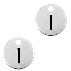 Anh&auml;nger Metall DQ Buchstabe I Antik silber (Nickelfrei)