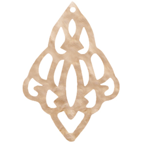 Anh&auml;nger aus Resin Barock Diamant Light semolina beige