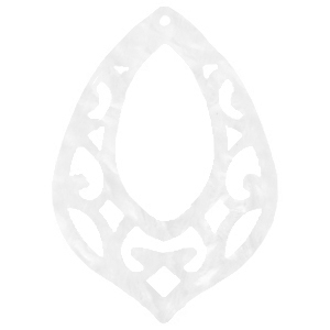 Anh&auml;nger aus Resin Barock Tropfen Bright white