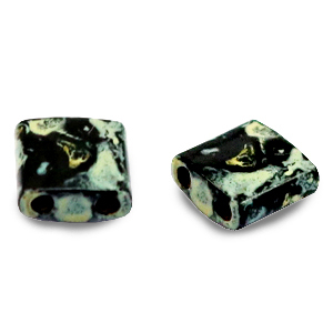 Miyuki Perlen 5x5mm tila Opaque picasso black TL-4511