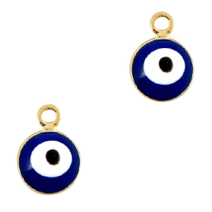 Anh&auml;nger Metall Basic Quality 6mm Nazar Auge Gold-blau