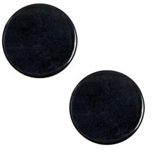20 mm flach Polaris Elements Cabochon Lively Jet black