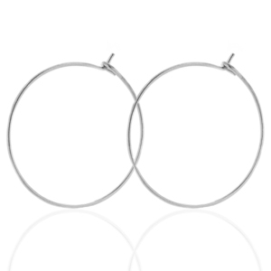 Stainless Steel - Rostfrei Stahl Ohrringe 25mm Silber