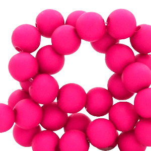 6 mm Perlen aus Acryl Pink blast