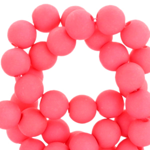 6 mm Perlen aus Acryl Hot coral pink