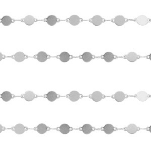 Zubeh&ouml;r aus Stainless Steel - Rostfreiem Stahl Gliederkette  Coin Silber