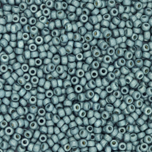 Miyuki 11/0 Rocailles Duracoat galvanized matte sea foam green 11-4217F