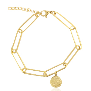 Stainless Steel - Rostfrei Stahl Armb&auml;nder Coin Gold