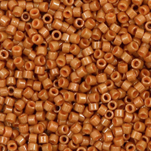 Miyuki Perlen 11/0 delica's Duracoat opaque dyed sienna brown DB-2109
