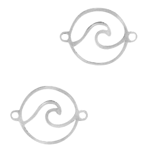 Anh&auml;nger aus Stainless Steel - Rostfreiem Stahl Zwischenst&uuml;ck Welle Silber