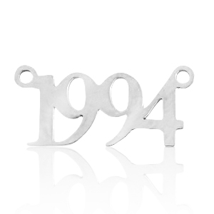 Anh&auml;nger aus Stainless Steel - Rostfreiem Stahl Zwischenst&uuml;ck Jahr 1994 Silber