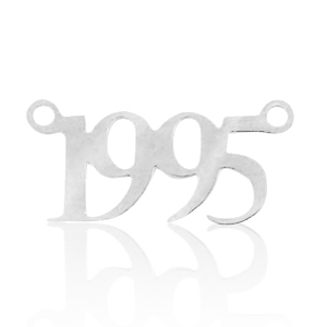 Anh&auml;nger aus Stainless Steel - Rostfreiem Stahl Zwischenst&uuml;ck Jahr 1995 Silber