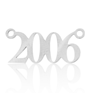 Anh&auml;nger aus Stainless Steel - Rostfreiem Stahl Zwischenst&uuml;ck Jahr 2006 Silber