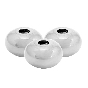 Perlen aus Stainless Steel - Rostfreiem Stahl 8mm Silber