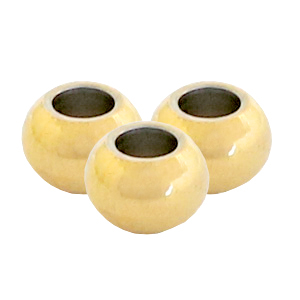Perlen aus Stainless Steel - Rostfreiem Stahl 6mm Gold