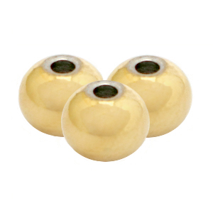 Perlen aus Stainless Steel - Rostfreiem Stahl 6mm Gold
