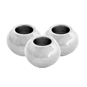 Perlen aus Stainless Steel - Rostfreiem Stahl 5mm Silber