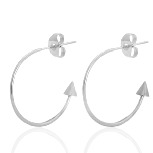 Stainless Steel - Rostfrei Stahl Ohrringe Creolen Silber