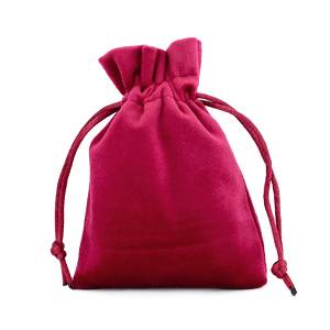 Velvet Schmuck Beutel Port red