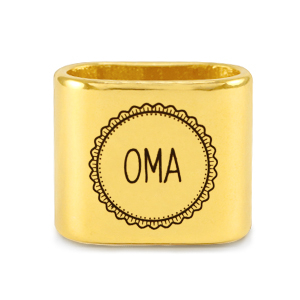 Schieber Metall DQ "OMA" Mix & Match Gold (Nickelfrei)
