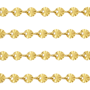 Zubeh&ouml;r aus Stainless Steel - Rostfreiem Stahl Gliederkette rund Gold