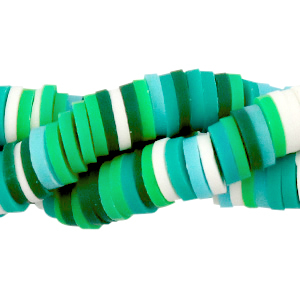 Perlen Katsuki 6mm Green white mix