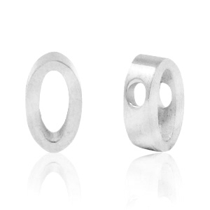 Perlen aus Stainless Steel - Rostfreiem Stahl Zahlen 0 Silber