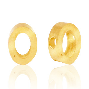 Perlen aus Stainless Steel - Rostfreiem Stahl Buchstaben O Gold