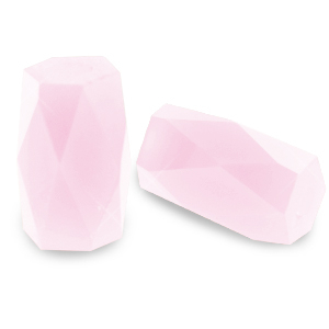 Facetten Top Glas Perlen Tube Rose opal