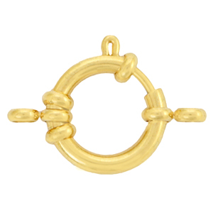 Zubeh&ouml;r aus Stainless Steel - Rostfreiem Stahl Rettungsring Verschluss 16mm mit &Ouml;sen Gold