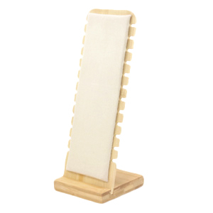 Schmuck Display Bambus mit Velvet f&uuml;r Armb&auml;nder Natural-white