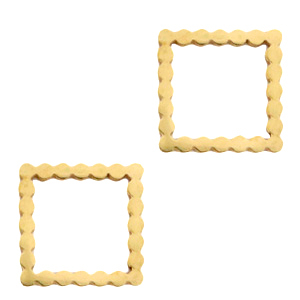 Anh&auml;nger aus Stainless Steel - Rostfreiem Stahl Zwischenst&uuml;ck Square Gold