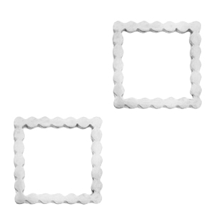 Anh&auml;nger aus Stainless Steel - Rostfreiem Stahl Zwischenst&uuml;ck Square Silber