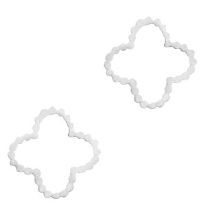 Anh&auml;nger aus Stainless Steel - Rostfreiem Stahl Zwischenst&uuml;ck Flower Silber