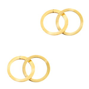 Anh&auml;nger aus Stainless Steel - Rostfreiem Stahl Zwischenst&uuml;ck double Circle Gold
