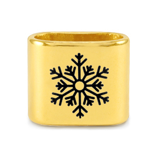 Schieber Metall DQ Snowflake Mix & Match Gold (Nickelfrei)