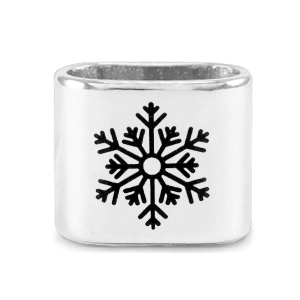 Schieber Metall DQ Snowflake Mix & Match Antik silber (Nickelfrei)