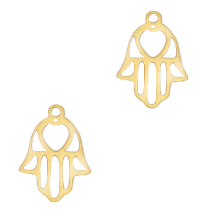 Anh&auml;nger aus Stainless Steel - Rostfreiem Stahl Hamsa Hand Gold