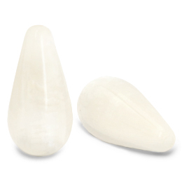 Polaris Perle tropfenform Mosso shiny Almond oil white