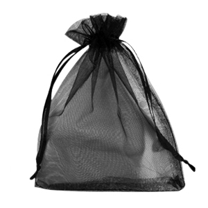 Organza Schmuck Beutel 13x18cm Black