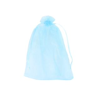 Organza Schmuck Beutel 9x12cm Light turquoise blue