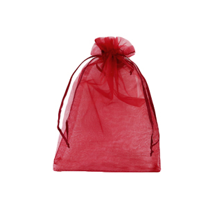 Organza Schmuck Beutel 9x12cm Cherry pink