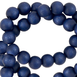 Super Polaris Perle 6mm rund matt Deep blue