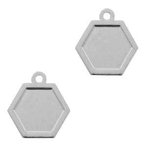 Anh&auml;nger Bohemian Hexagon Silver
