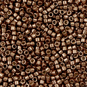 Miyuki Perlen 11/0 delica's Duracoat galvanized dark mauve brown DB-1843
