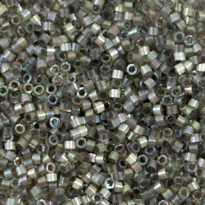 Miyuki Perlen 11/0 delica's Silk inside dyed rustic gray ab DB-1872