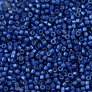 Miyuki Perlen 11/0 delica's Duracoat galvanized navy blue DB-2511